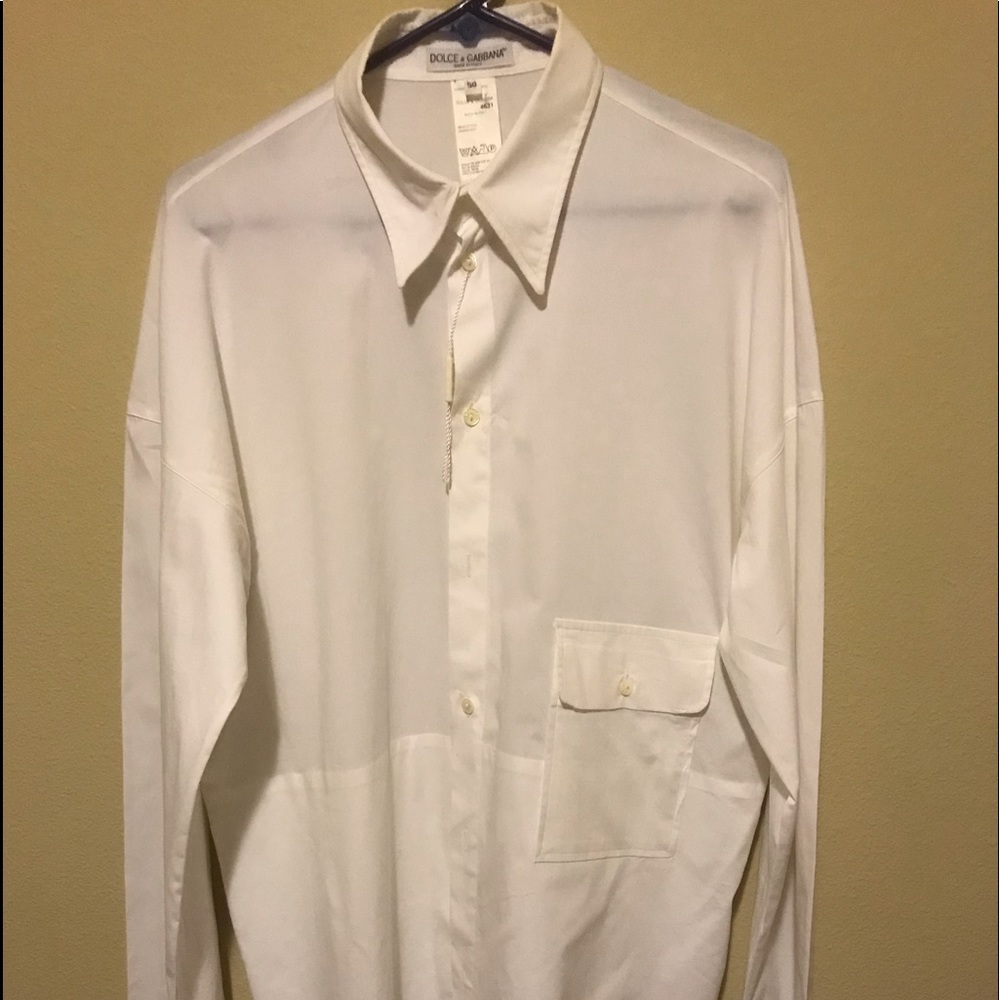 Men’s Dolce and Gabbana men’s white button down